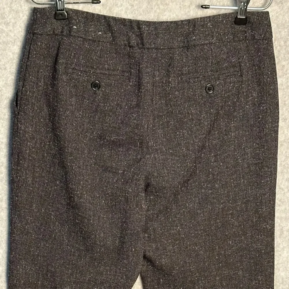 Laundry by Shelli‎ Segal Sz 8 Wide Leg Dark Gray Trouser Pants Slacks Heathered